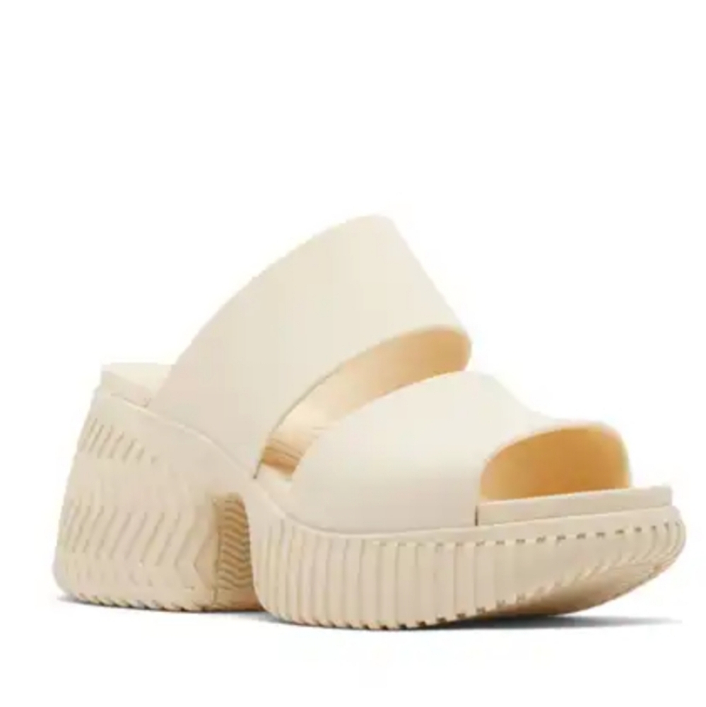 Sorel Cream Textured Mules